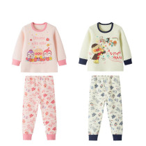 Export Japanese childrens underwear set autumn and winter cotton warm air layer for men and women baby autumn clothes