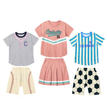 Day Series Thousands of summer men and women children pure cotton short sleeves shorts Short skirts Plexant Skirts Baby Basketball Football Sport Suits