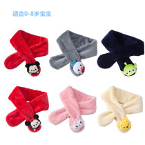 Autumn and Winter Childrens scarves baby baby childrens plush warm thickened cute pullover bib set plush cartoon