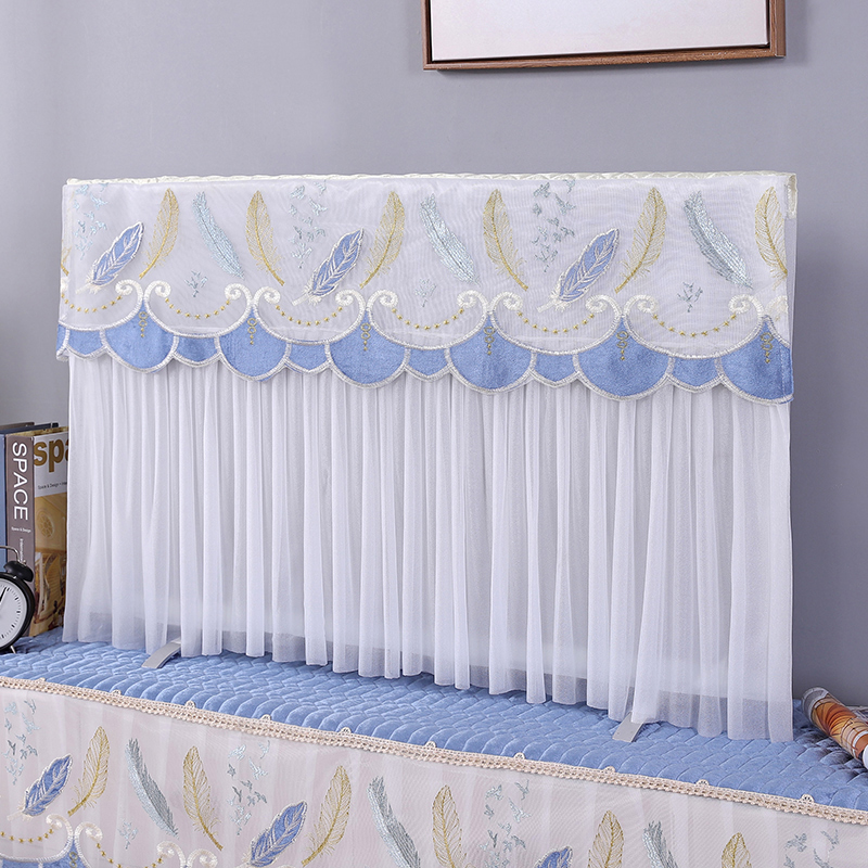 New LCD TV dust cover cover lace 55 inch 65 inch 75 inch hanging TV cover living room home
