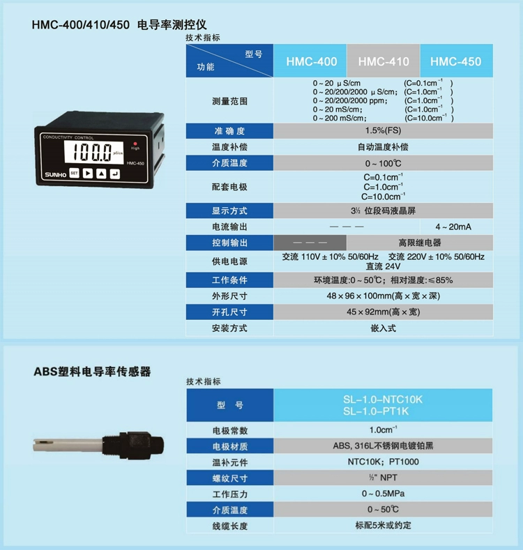 Khuyến mại Máy đo độ dẫn điện Xianhe HMC400 điện trở suất Máy đo PH nước tinh khiết phụ kiện thiết bị giám sát chất lượng nước