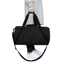 Amazon hot sale gray large capacity cylindrical travel bag duffel bag one piece on behalf of hair