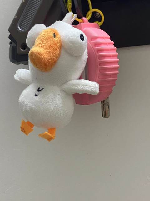 Goose and duck killing peripheral keychain hanging chain cute plush doll plush toy cute hanging bag goosegoosedu