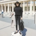 Quần legging cho bà bầu xuân hè mặc thời trang xuân hè thu tiết mỏng cho mẹ quần chín điểm quần jeans mùa xuân - Phụ nữ mang thai quần / quần bụng