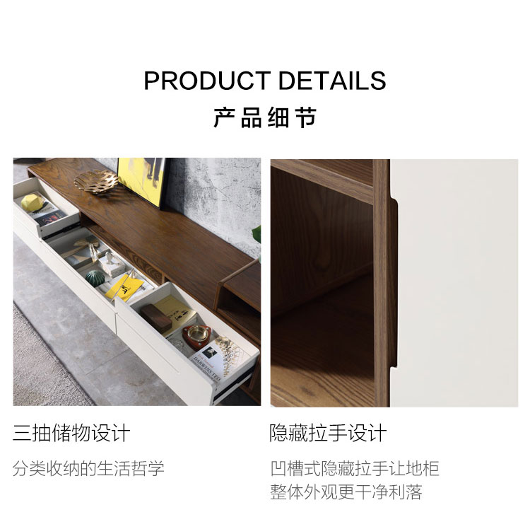 Nội thất của Lin Bàn cà phê Bắc Âu khung gỗ chắc chắn căn hộ nhỏ phòng khách đơn giản máy pha trà bàn lưu trữ bàn trà lưu trữ BA1L - Bàn trà bàn dài phòng khách