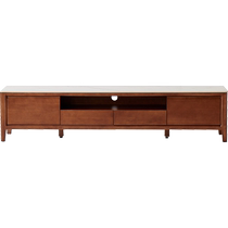 Lins Home Nordic solid wood TV cabinet slate walnut color home log style 2-meter storage low cabinet LH231