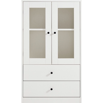Lins home living room modern simple combination bookcase household dust-proof bookshelf glass with door floor-standing small MI4X