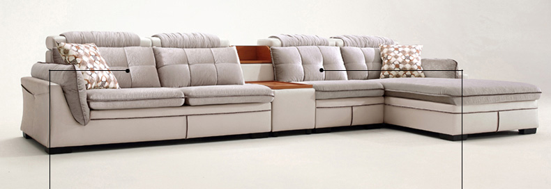 Lin của đồ nội thất hiện đại nhỏ gọn vải sofa căn hộ nhỏ phòng khách sofa vải 1 + 2 + 3 kết hợp 2040