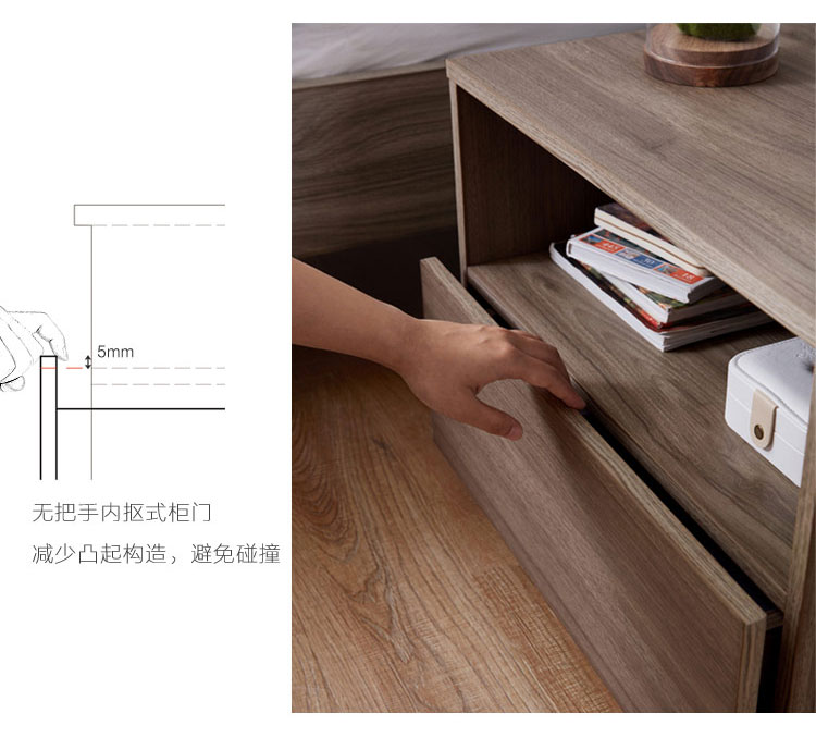Lin Scandinavian kiểu giường nội thất phòng ngủ kết hợp tấm 1,5 1,8 m đôi master bedroom DV1A tối giản hiện đại - Giường giường ngủ cho bé trai