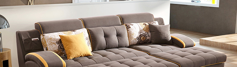 Lin của đồ nội thất hiện đại nhỏ gọn sofa đa chức năng giường phòng khách Châu Âu-phong cách sofa vải kết hợp 967