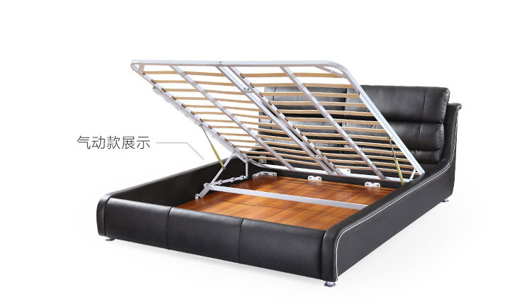Lin giường lưu trữ hộp 1,8 m da bò cao da giường ngủ Giường Giường RAB2A đơn giản phòng ngủ hiện đại - Giường giường phản bệt