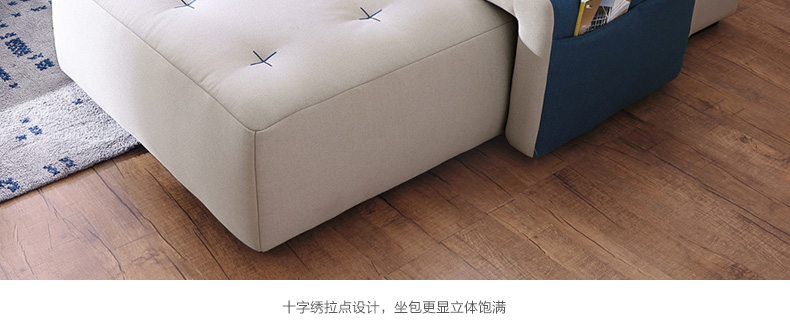 Lin của đồ nội thất phòng khách sofa vải căn hộ nhỏ phong cách Địa Trung Hải hiện đại nhỏ gọn sofa giường 984