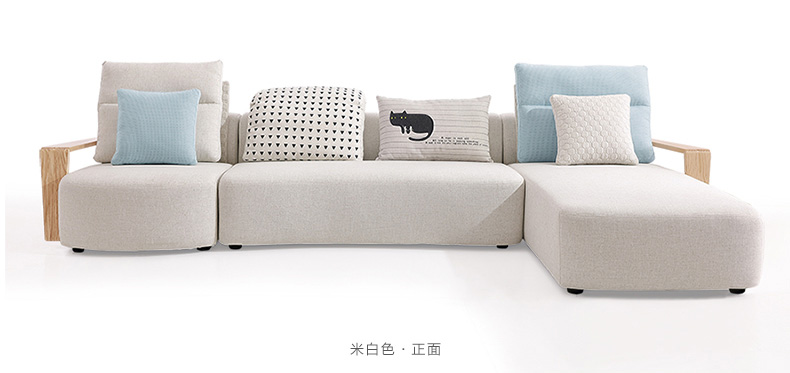 Phong cách bắc âu căn hộ nhỏ phòng khách hiện đại nhỏ gọn sofa vải class 1 + 2 + 3 bộ kết hợp đồ nội thất 974