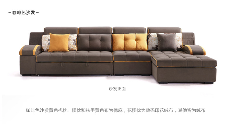 Lin của đồ nội thất hiện đại nhỏ gọn sofa đa chức năng giường phòng khách Châu Âu-phong cách sofa vải kết hợp 967