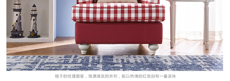 725 ngoài biển phong cách sân vườn ba người căn hộ nhỏ màu xanh vải sofa lớp phòng khách lắp ráp 2050