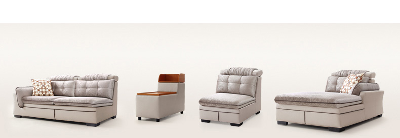 Lin của đồ nội thất hiện đại nhỏ gọn vải sofa căn hộ nhỏ phòng khách sofa vải 1 + 2 + 3 kết hợp 2040