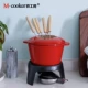 16см горшок с красным сыром (с вилкой и печью)