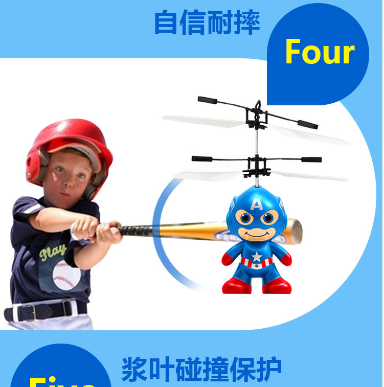 Xiaohuang Máy Bay Man Điều Khiển Từ Xa Máy Bay Máy Bay Trực Thăng Sạc Chống Spider-Man Cảm Ứng Máy Bay Rung Đồ Chơi Trẻ Em