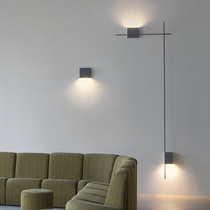 Minimal long strip combined wall lamp stairway corridor lamp Nordic designer living room sofa background wall decoration lights