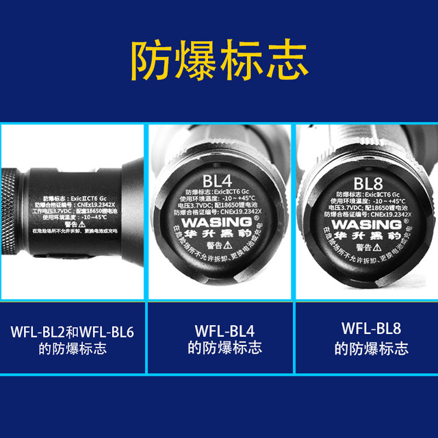 Huasheng Black Panther Led Explosion-Proof Flashlight Strong Light USB Charging Fire Industrial Gas Station Factory Dedicated