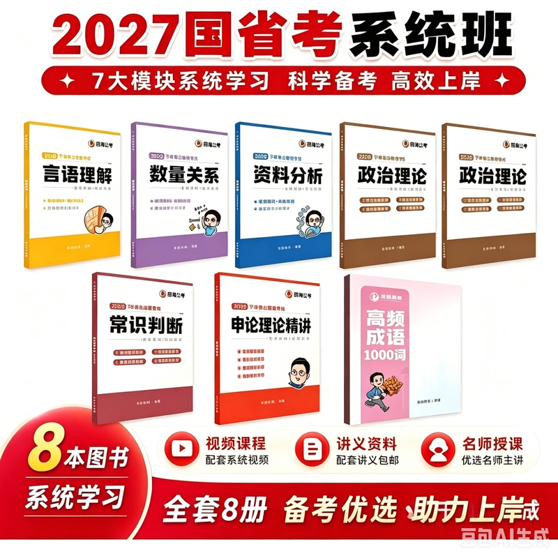 27Th Edition of the Peanut Thirteen Provinces and States Civil Service Examination System Course Lecture Notes for the Public Servant Exam (Paper Book)