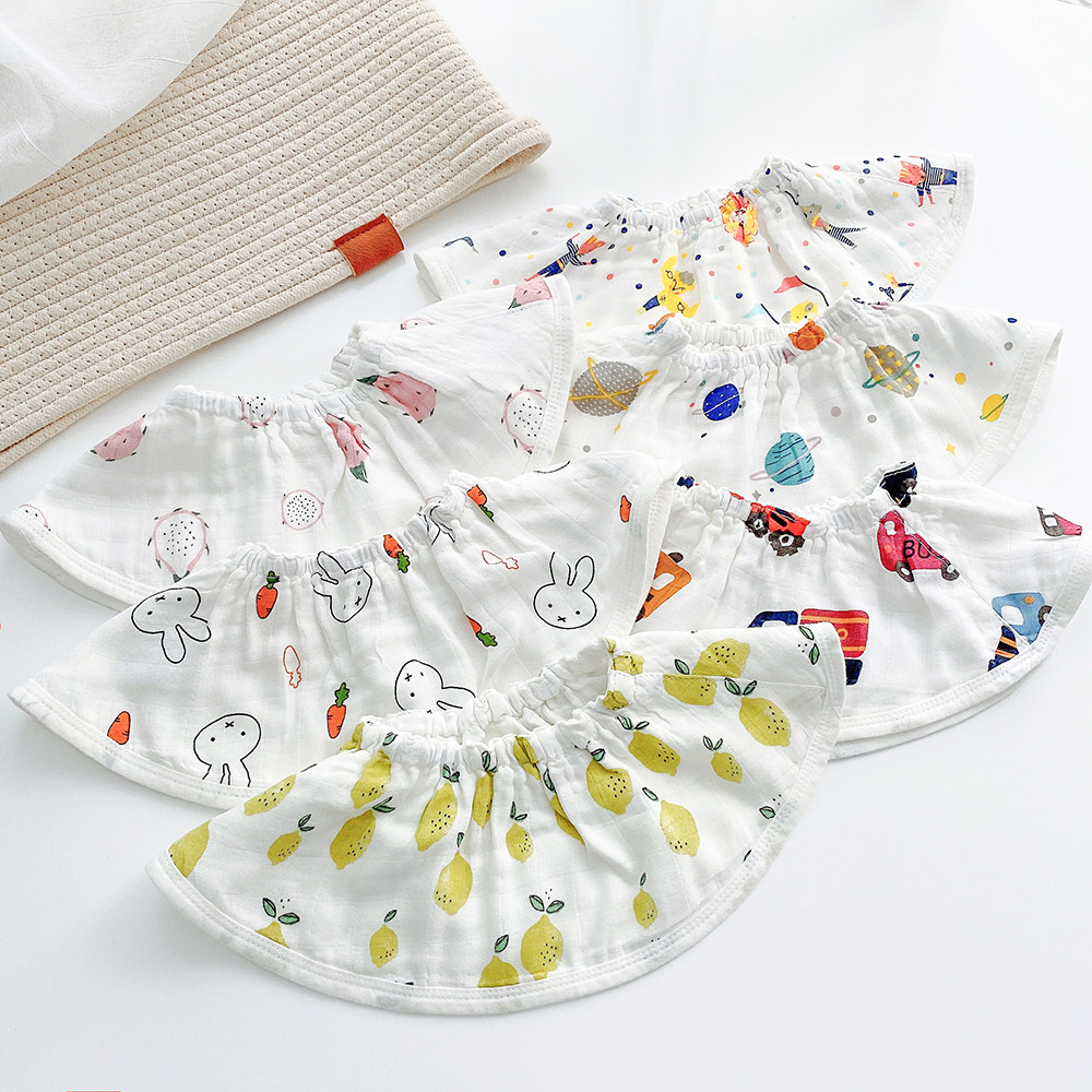 Baby Bamboo Cotton Cotton Cloth Bib Hood 360 Degrees Rotatable Baby Saliva Towel Anti-Spitting Milk Newborn Soft Around Pocket