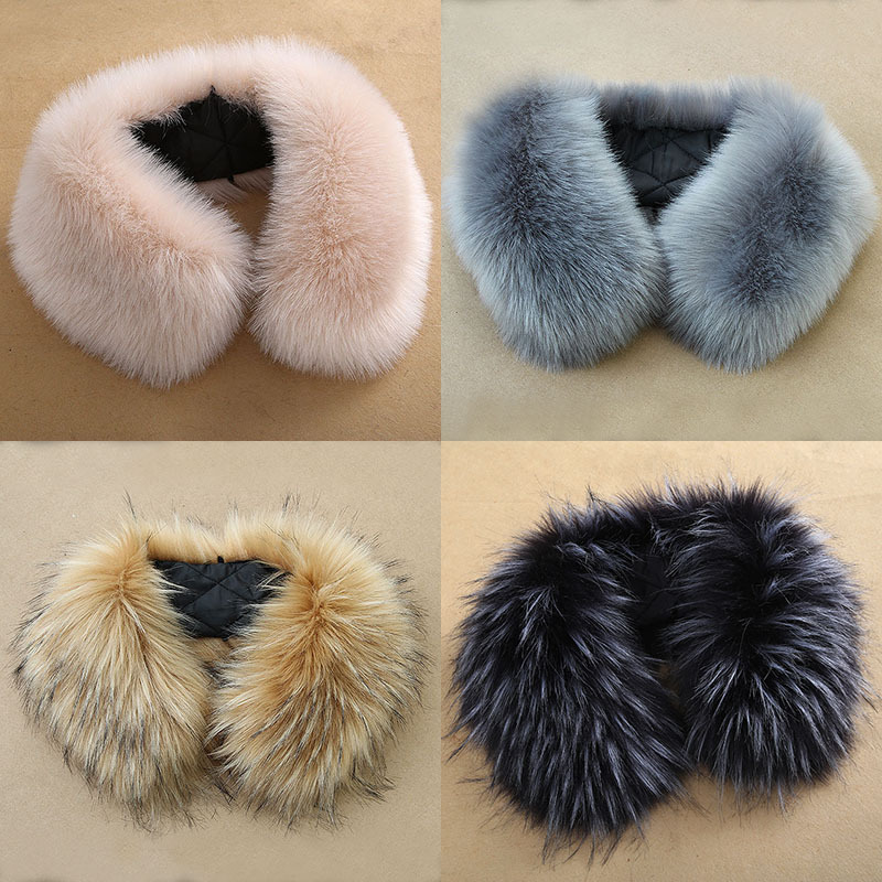 Autumn and Winter Faux Fur Women's Fur Collar Coat, Detachable Fur Collar, Fox Fur, Raccoon Fur, Can Be Purchased Separately, Universal