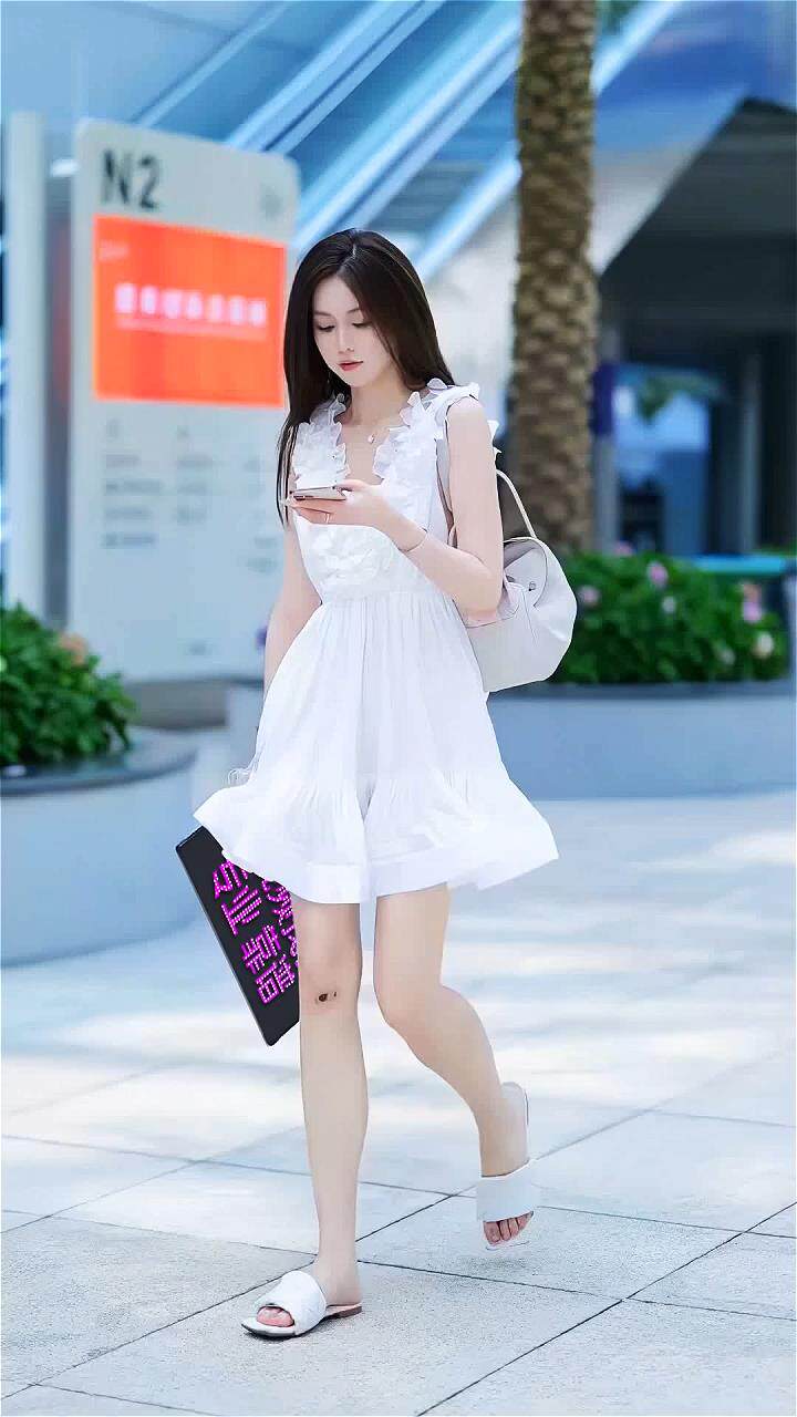 白衣美女拿黑板高清版