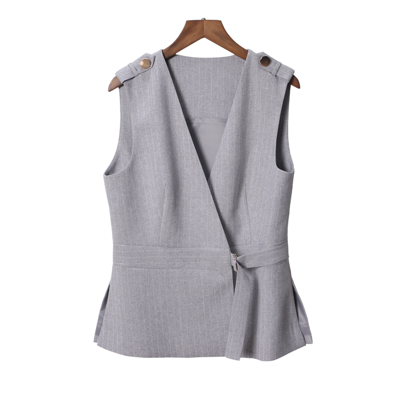 ngắn 2019 mùa hè không tay mới của phụ nữ ổn định của vest phong cách áo strappy cắt ngựa kẹp chuyên nghiệp