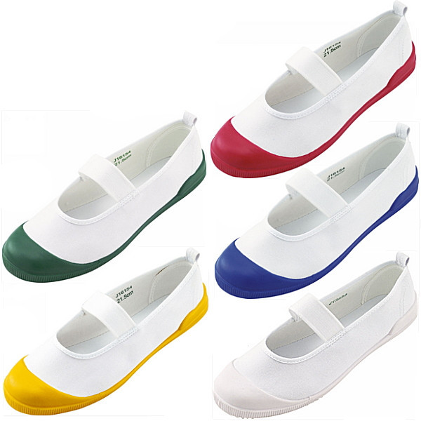 Coslayi Japanese Red and Blue Canvas Student Parent-Child Kindergarten Indoor and Outdoor White Gymnastics Shoes