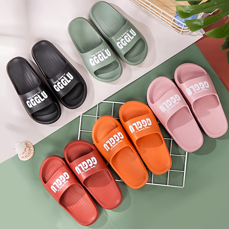 Ggglu Kidsren's Family Matching Slippers for Couples, Women's Summer Indoor Home Bathroom Shower Slippers, Suitable for Wearing Outside