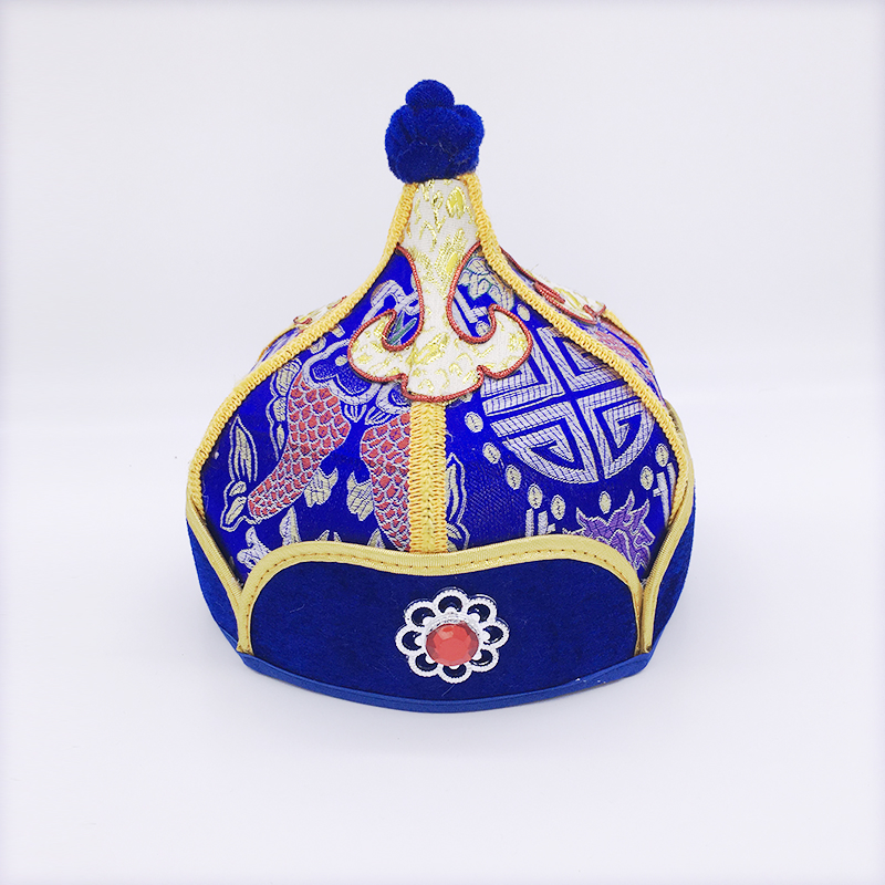 Mongolian boy pointed hat children's small male hat performance costume with playing hat Mongolian hat hot sale