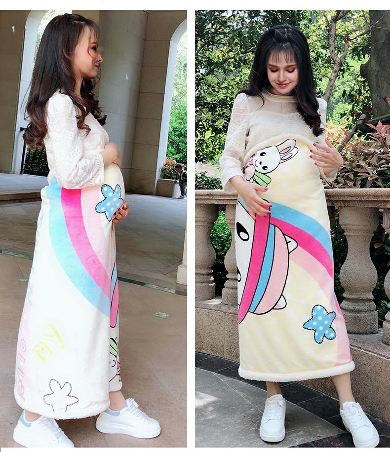 Đa chức năng chống điều hòa bức xạ che chăn văn phòng ngủ trưa phụ nữ mang thai chống máy tính bức xạ tạp dề thảm lười áo yếm 2 lớp chống bức xạ cho bà bầu