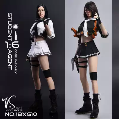 (Spot)VStoys 1 6 female soldier doll costume Student agent uniform uniform suitable for PHICEN prime body