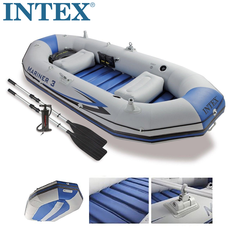 INTEX tri-generation seahawks 3 rubber dinghy rubber dinghy fishing boat rubber dinghy boat-boat hard bottom thickened