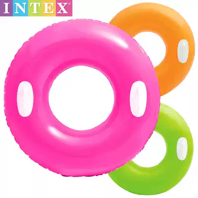 INTEX plain handle swimming ring adult floating circle middle child life buoy axillary circle diameter 76cm