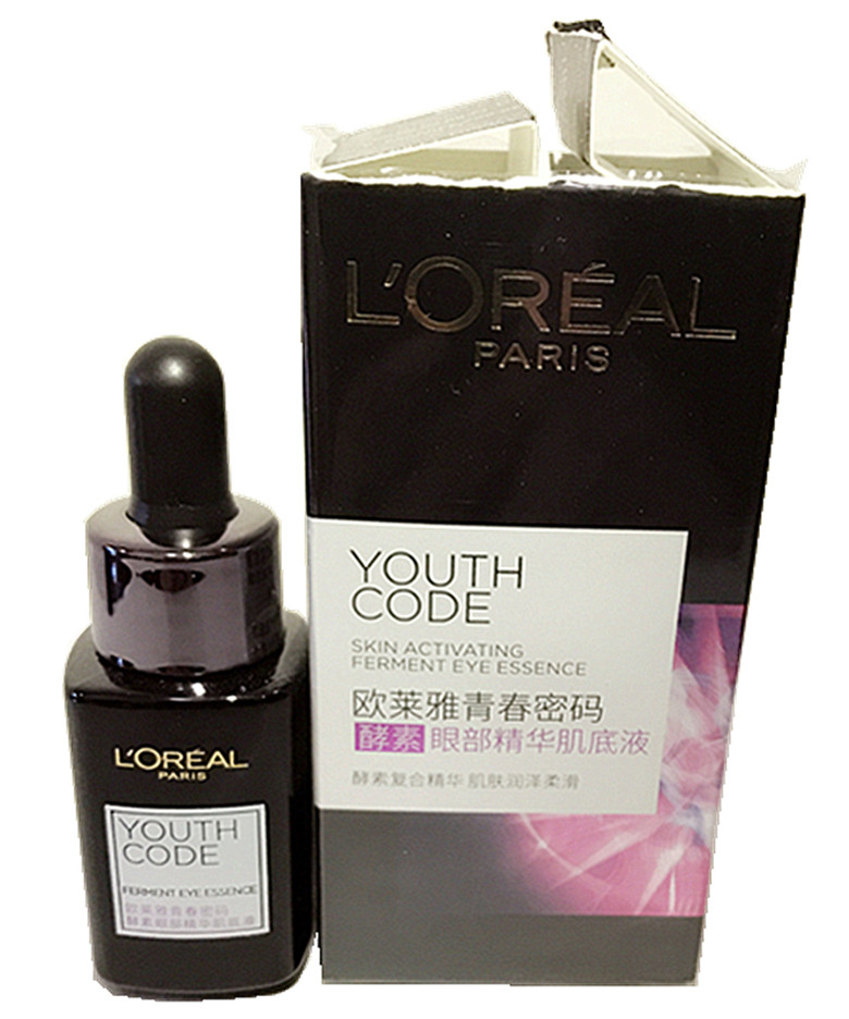 欧莱雅青春密码酵素眼部精华肌底液剪盒包装专柜正品贴试用装标签