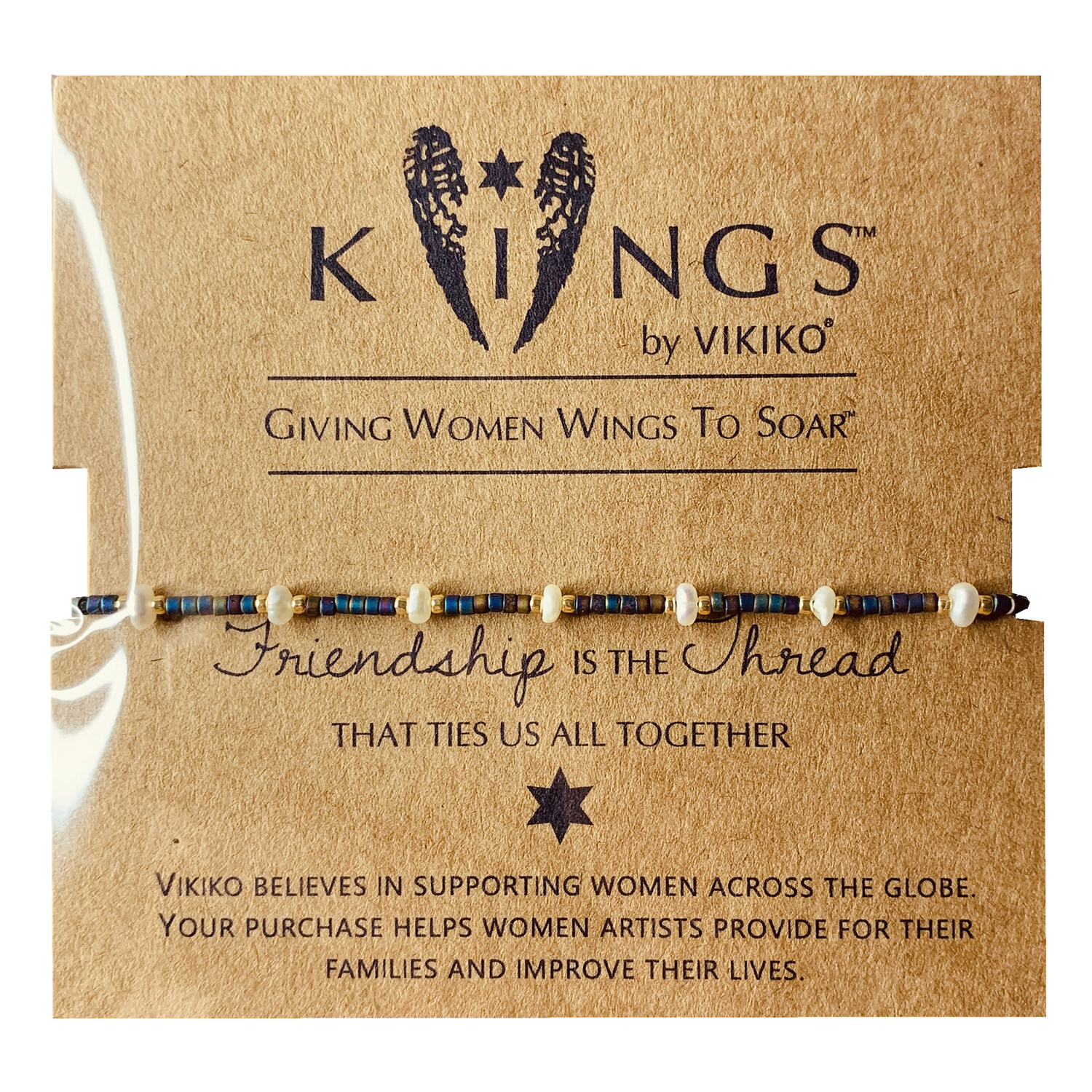 VIKIKO Japan Handmade Mix-And-Match Series Extremely Fine Natural Pearl Bracelet Female Little V Same Gift Four Seasons Versatile