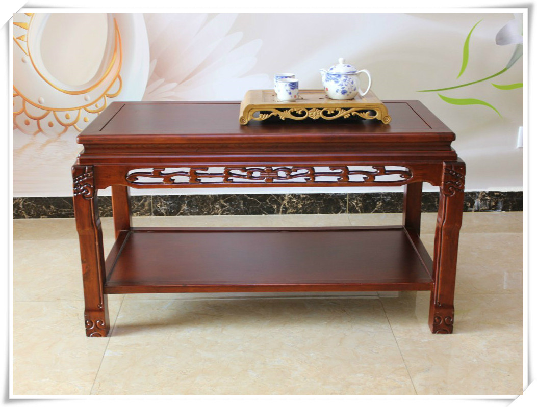Một mét dài gỗ rắn bàn cà phê hiện đại Elm phòng khách giải trí đôi bàn trà thời trang Trung Quốc đồ cổ - Bàn trà bàn trà nhật