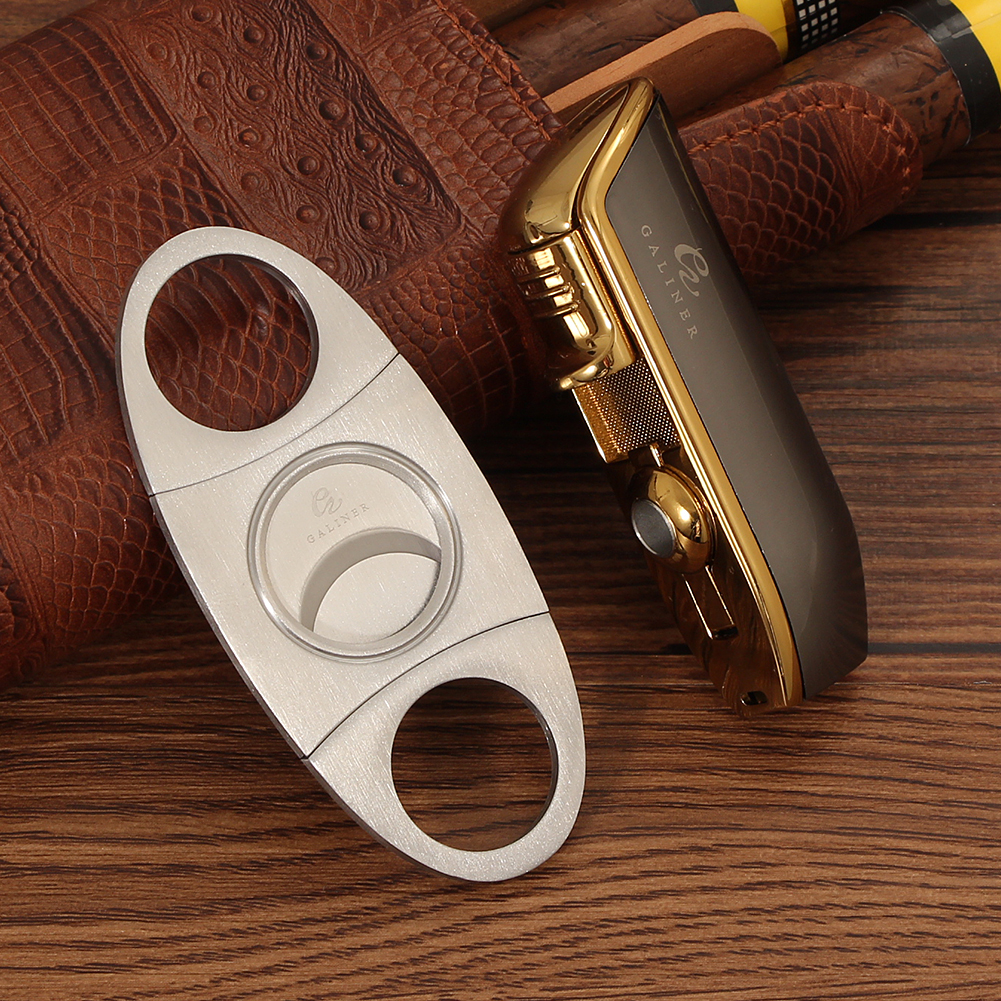 Straight Punch Windproof Lighter Suit Inflated Cigar Lighter Welding Gun Creative Portable Special Three Flame Lighter