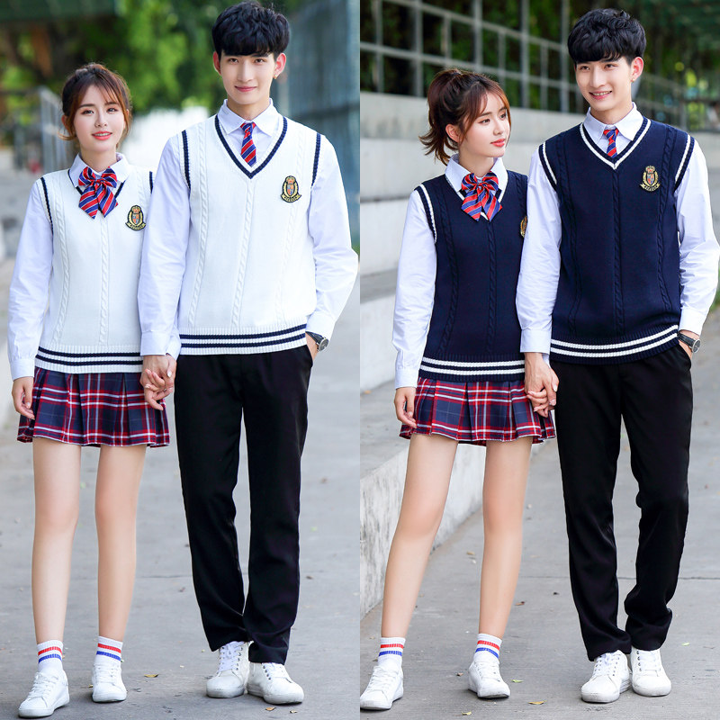 Korean college style Shenzhen school uniform suit autumn and winter elementary school junior high school students class uniforms sports meeting performance clothing