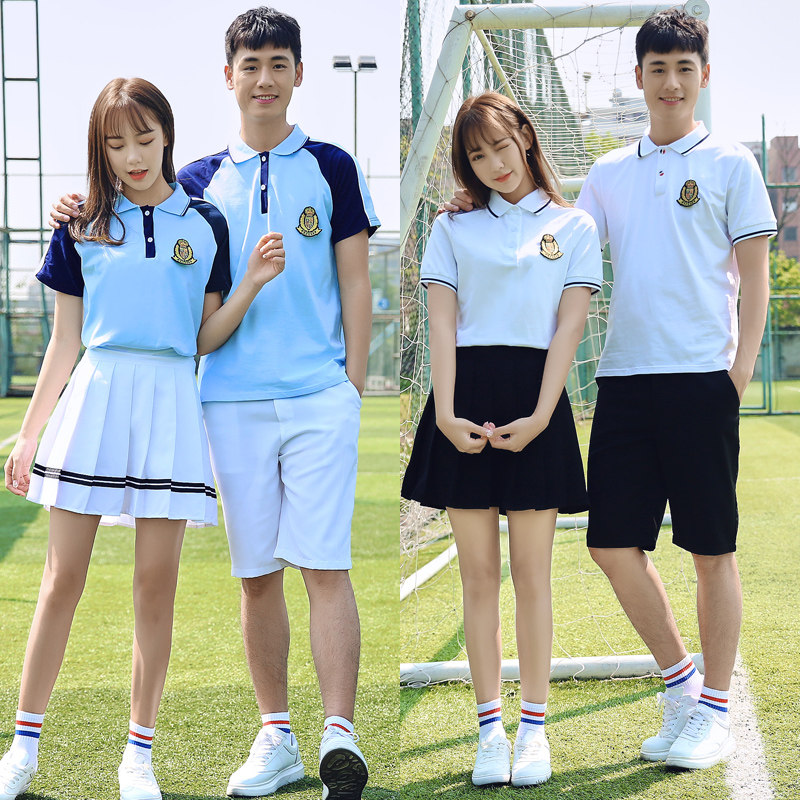 Korean summer primary school students Junior high school uniform suit College style British class uniform Male and female jk uniform Graduation photo suit