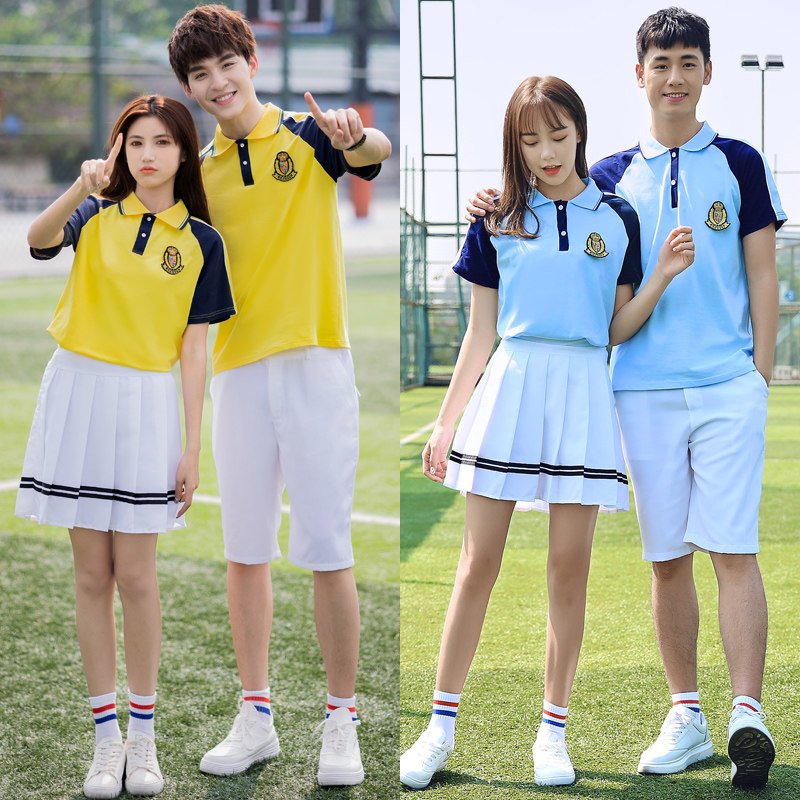 Summer school uniform college wind suit school graduate light cotton clothing clothing Korean high school high school sports clothing
