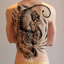 Full back tattoo stickers mens long-lasting waterproof simulation downhill Tiger domineering Tiger big picture tattoo