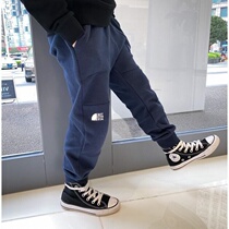 Boy Pants 2022 Spring Autumn Clothing New Ocean Gas Boys Great Boy Handsome Gas Casual Sweatpants Sports Pants Long Pants Tide