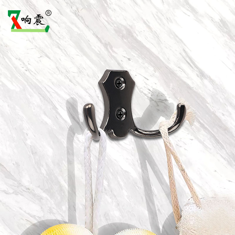 Thickened double clothing hook Cabinet door hanging hook Zinc alloy clothing hook Clothing hook Overall cabinet hook left and right hanging hook