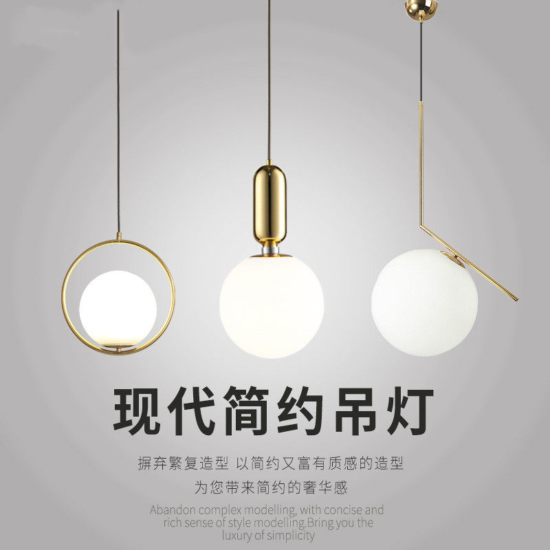 Bedroom Bed Bedhead chandelier Nordic Red long-line Lights Restaurant Bar Window Background wall lamps