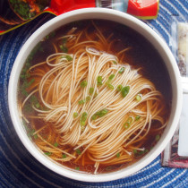 Su-style red soup noodles Kunshan Aozao noodles for 6 people with noodles and materials Independent packaging noodles Semi-dry noodles Alkali noodles