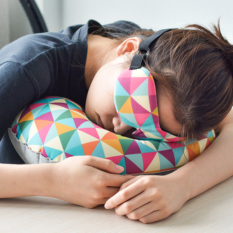 Pufang Inflatable Travel Pillow U-shaped Pillow Pillow Aircraft Neck Pillow No Trace Three-dimensional Shading Eye Mask Travel Sleep Set