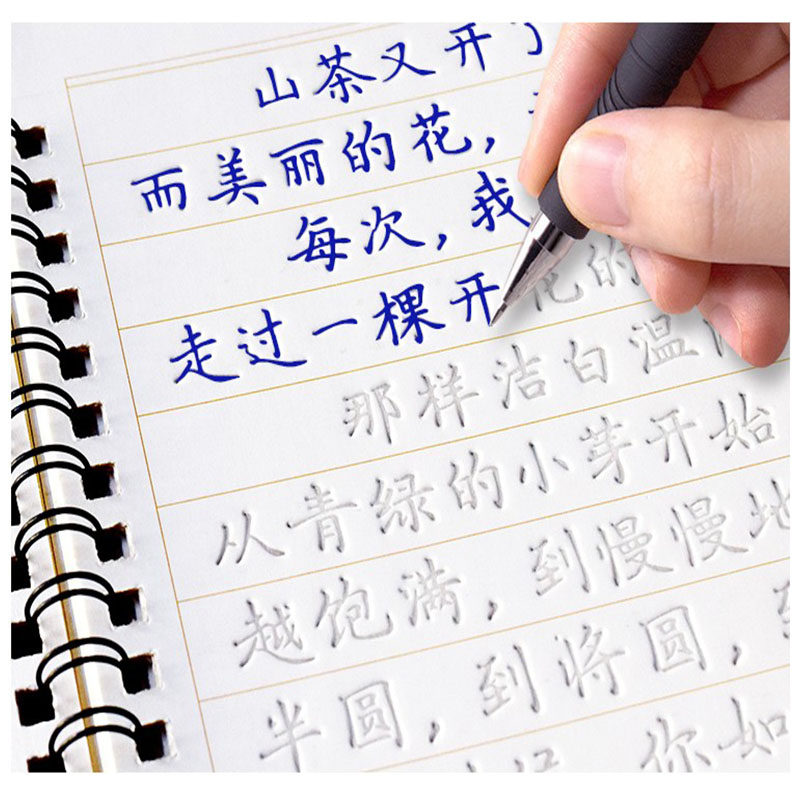 Groove Practicing Calligraphy letters Students Adult Girls Girls Font Beautiful Qing Show Hard Pen Calligraphy Practicing Calligraphy with small block of flowers